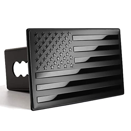 Bonrcea Heavy Duty American Flag Aluminum Trailer Hitch Cover